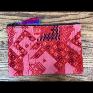 Boho bag, purse, clutch handmade huipil